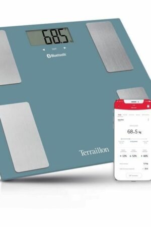 Smart Våg Terraillion Smart Connect App Bluetooth 160 KG Blå